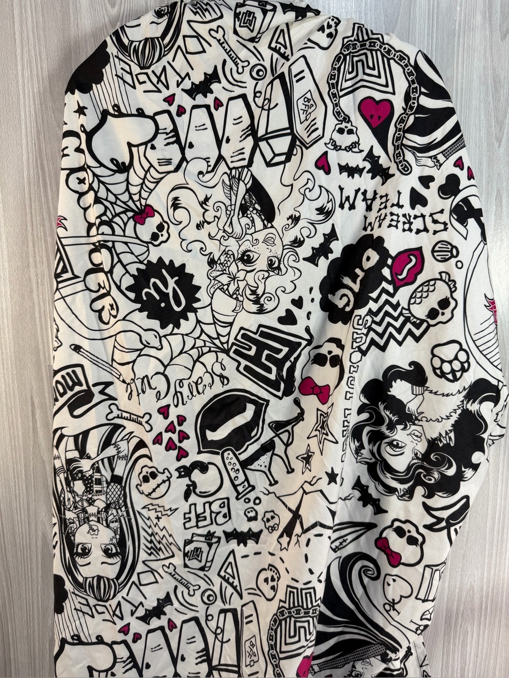 Mattell Monster High Dolls Ghouls Rule Twin Fitted Bed Sheet 2014 Cotton Blend